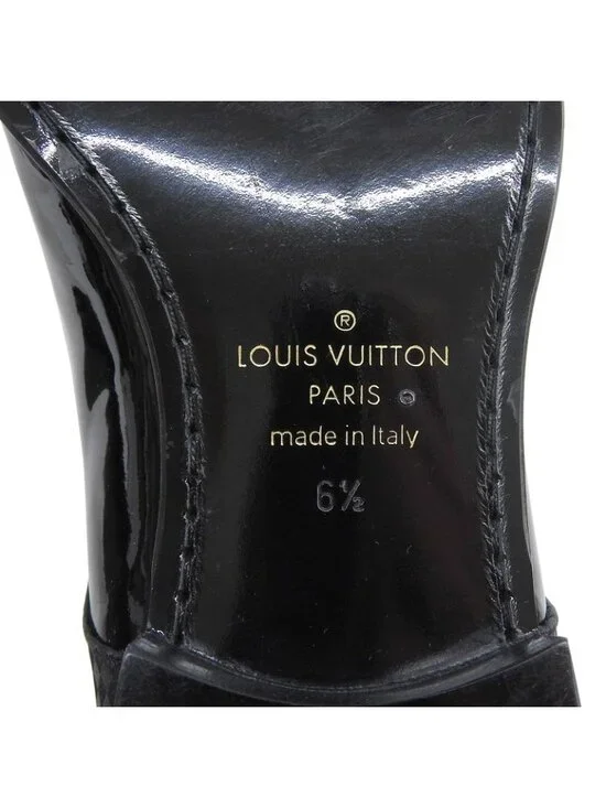 ★SOLD★ Louis Vuitton Solferino Line Damier Fabric Patent Leather Dress Shoes - Picture 8 of 9